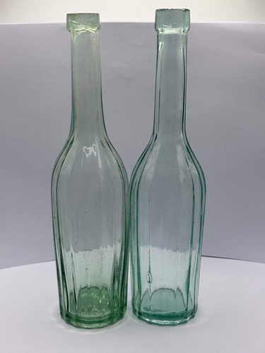 Old aqua glass chemist - aqua,