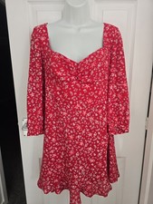 Zara Red Floral Print Mini