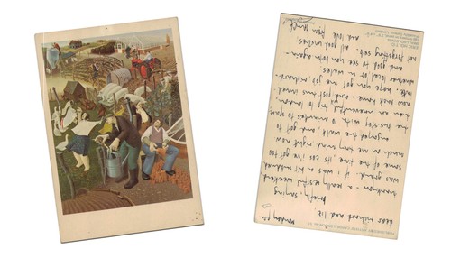 Postcard farm scene - -,