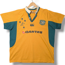 Vintage Australia Rugby Shirt Mens XL Canterbury Home 2006-2007 Short Sleeve