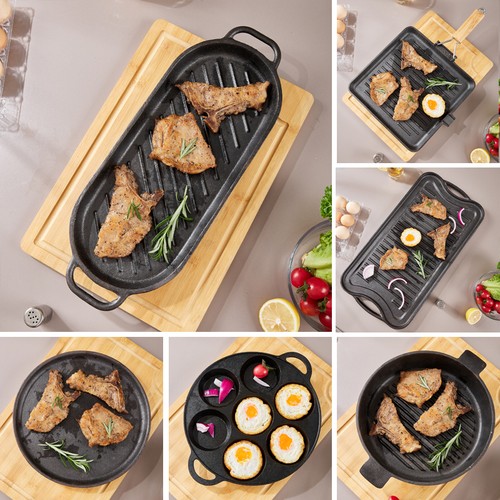 Cast iron skillet pan - iron, camping
