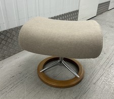 Ekornes Stressless Fabric Signature Base Adjustable Footstool