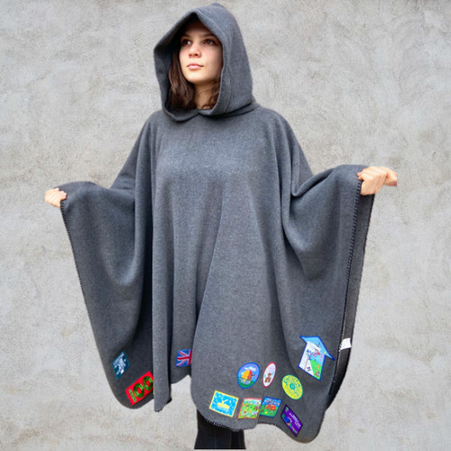 Fleece hooded camp blanket - fleece,