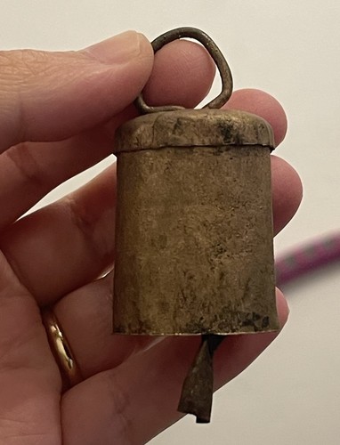 Antique brass cow bell - antique,