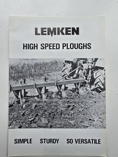 LEMKEN HIGH SPEED PLOUGHS SALES BROCHURE