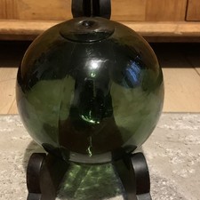 Antique Hand-Blown Green Glass