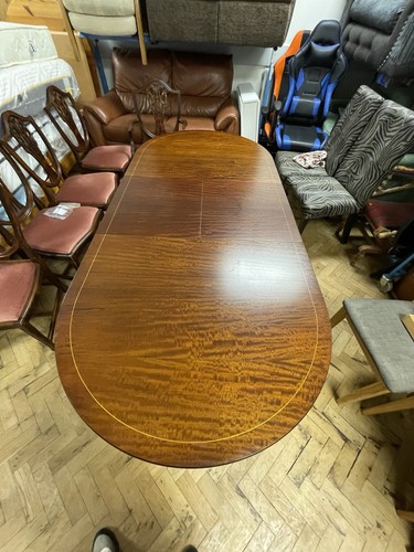 Dining table plus chairs - table, 8