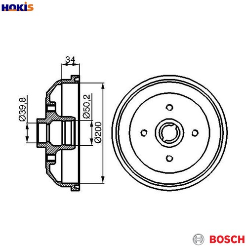 Brake drum 986 - 2x,