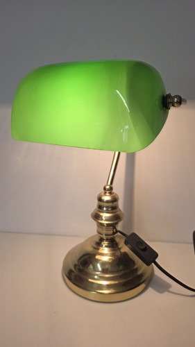 Brass banker desk lamp - banker's,