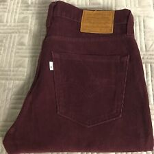 511 PREMIUM LEVI STRAUSS CORDUROY JEANS BURGUNDY LEVI’S CORDS TROUSERS W32L30