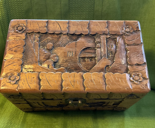 Old vintage chinese carved - vintage,