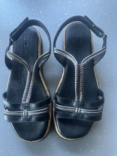 Tamaris black sandals size - black, 6