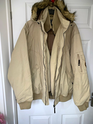 Tenson beige hooded bomber - tenson,