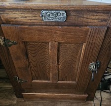 White Clad Wooden Ice Box