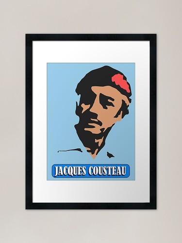 Jacques cousteau framed art - framed,