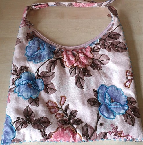 Pink and blue flower - and,