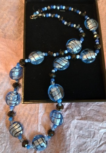 Vintage glass beads necklace - vintage,