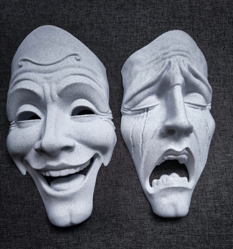 Printed comedy tragedy - printed, comedy&tragedy