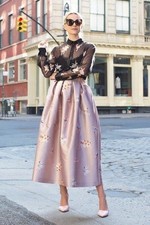 Rochas Black Ballerina Print Silk Blouse Shirt Size 46 - XL - New without Tags