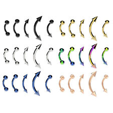 Banana Bar Curved Barbell | Eyebrow Navel Bridge Prince Albert Various Colours