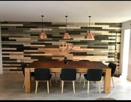 Rustic grey mix wooden planks - rustic,