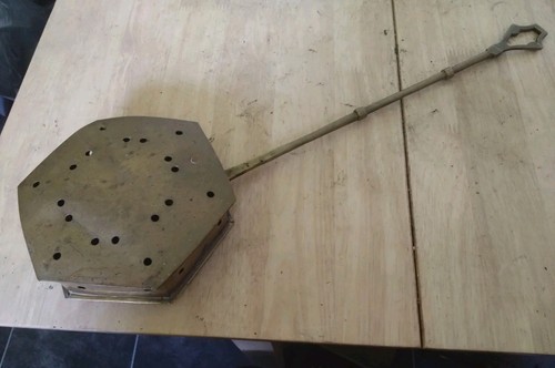 Vintage brass chestnut - brass,