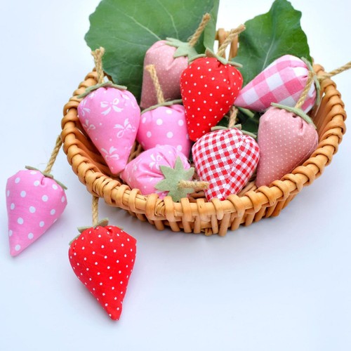 Pieces cloth fruit ornaments - cloth,