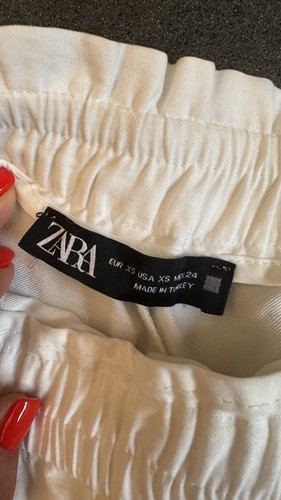 Zara pants white - zara, viscose