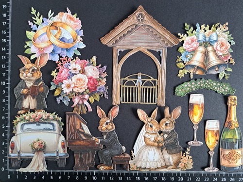 Wedding bells die cut - wedding,