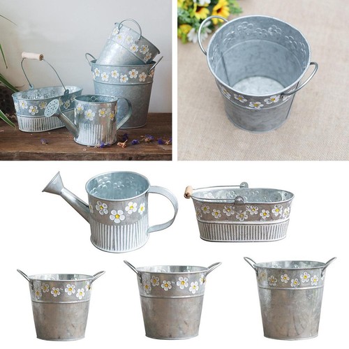 Metal tin bucket - metal,