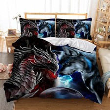 Wolf Dragon Duvet Quilt Cover