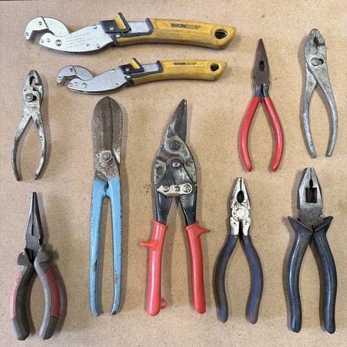 Mixed pliers grips tin - 10,