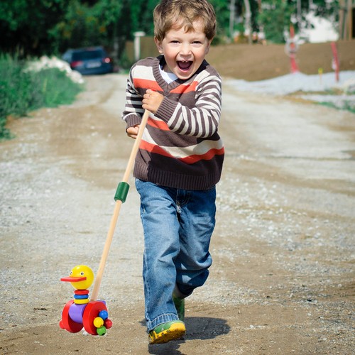 Wooden baby walker push - wooden,