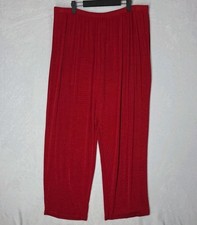 Slinky Brand Harem Wrap Pants Womens Plus 2X Elastic Waist Stretch Red Comfy