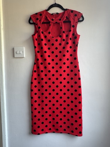 Evita red black polka - red,