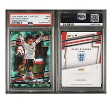 2024 Panini NSCC VIP Gold David Beckham Green Sparkle PSA 9 Insert /99 - England