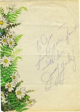 JUDY GARLAND Signed