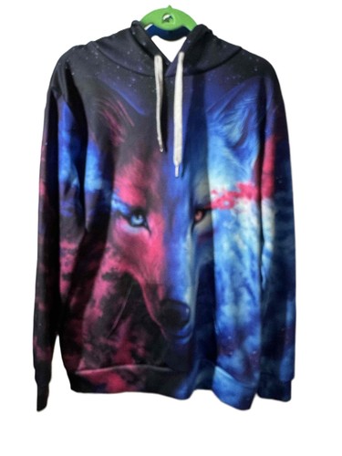 Men medium wolf hoodie - medium,
