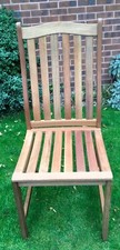 2 HARDWOOD HIGH BACK GARDEN CHAIRS + free bottle of Cuprinol teak oil 500ml*