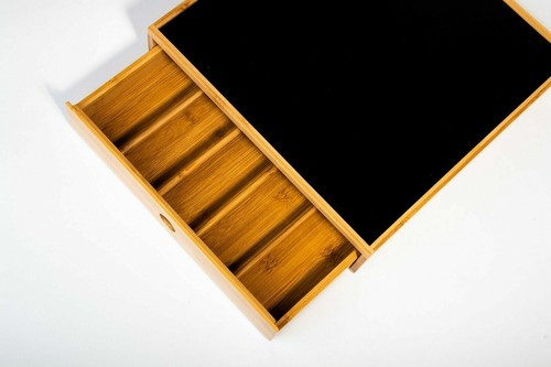 Bamboo tea coffee pod holder