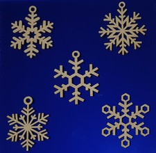 Wooden christmas snowflakes - wooden,
