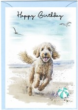 Labradoodle doodle dog - doodle, (4"x