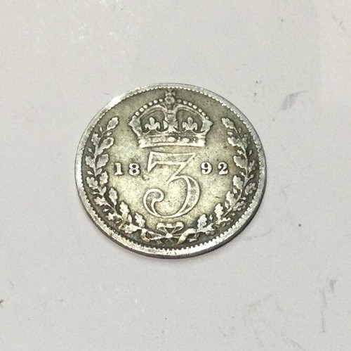 Queen victoria silver 3pence - queen,
