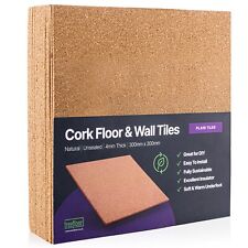 Treefloor Natural Plain Cork Tiles 20 Pack - 300mm x 300mm x 4mm