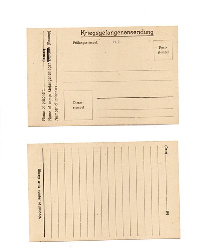 Prisoner war post letter - prisoner,