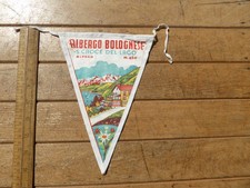 Vintage Ski Resort Pennant ' Albergo Bolognese ' Double sided Printed Pennant (F