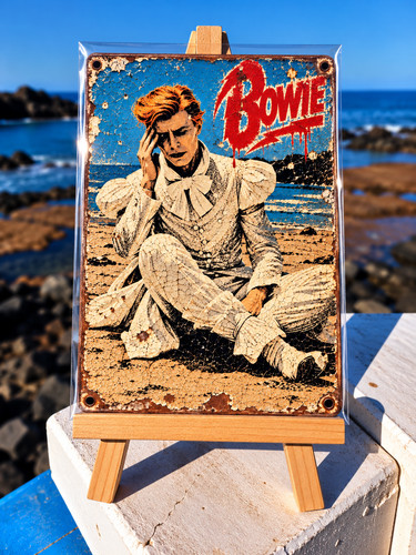 David bowie beach enamel - bowie,