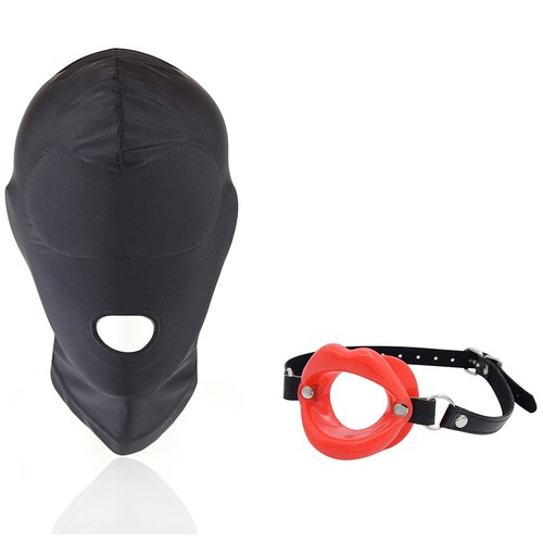 Bondage open mouth hood gimp - bondage,