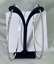 crystal big hoop earrings