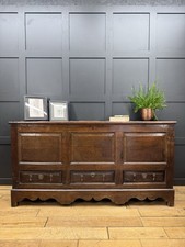 Antique Oak Mule Chest Coffer – Sideboard TV Stand Storage with Drawers